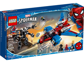 Klocki LEGO Marvel Super Heroes 76150 - Pajęczy odrzutowiec kontra mech Venoma